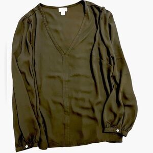 NWOT Women’s Black J. Crew Long Sleeve Blouse | Size Medium